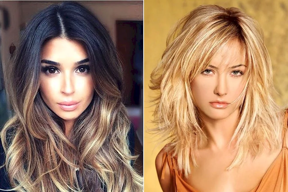 Kaskaden-Balayage-Färbung