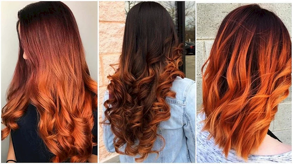 Shatush Ombré Balayage rot