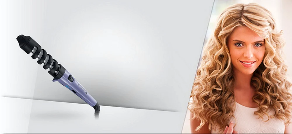Locken auf Konus Glätteisen