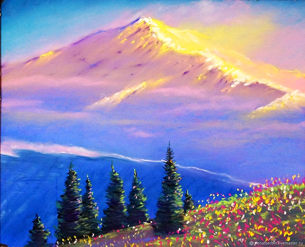 Pastell-Künstler Pastell-Landschaftsmaler