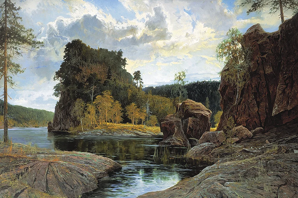 Schischkin Blick auf die Insel Valaam 1858