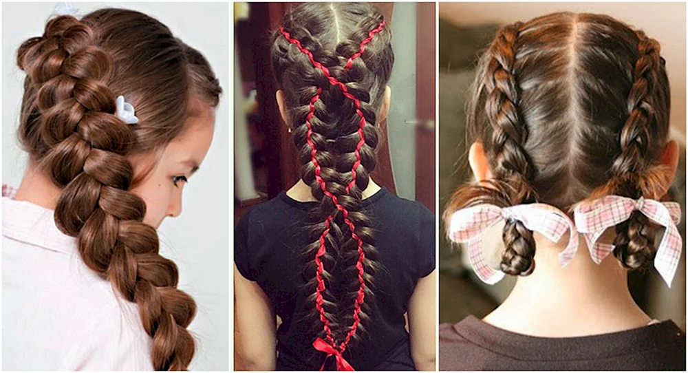 Mädchenfrisuren mit zwei Dutts für Mädchen