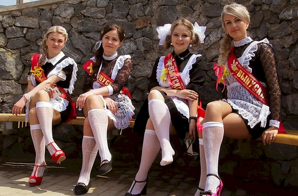 Schulmädchengruppe
