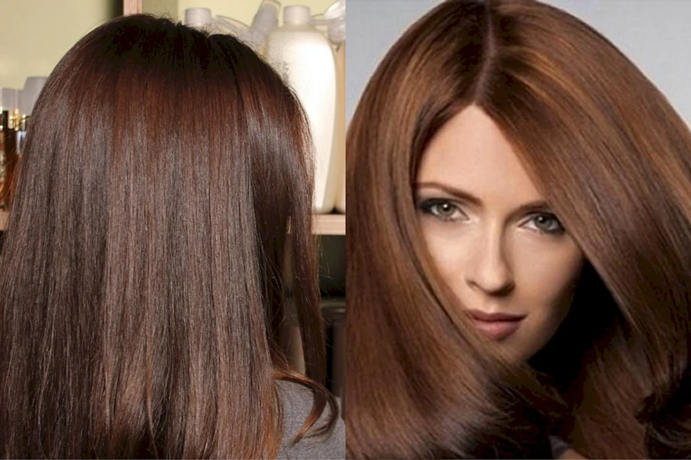 Dunkel rostbraune Haarfarbe