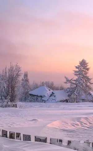 Sibirisches Dorf Ural im Winter