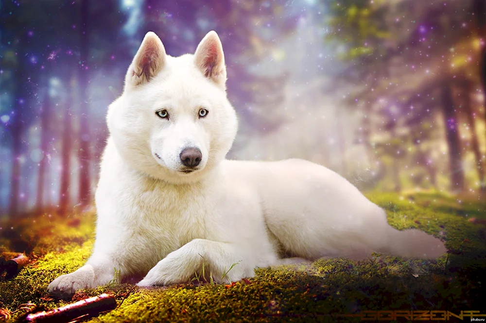 Siberian Husky weiß