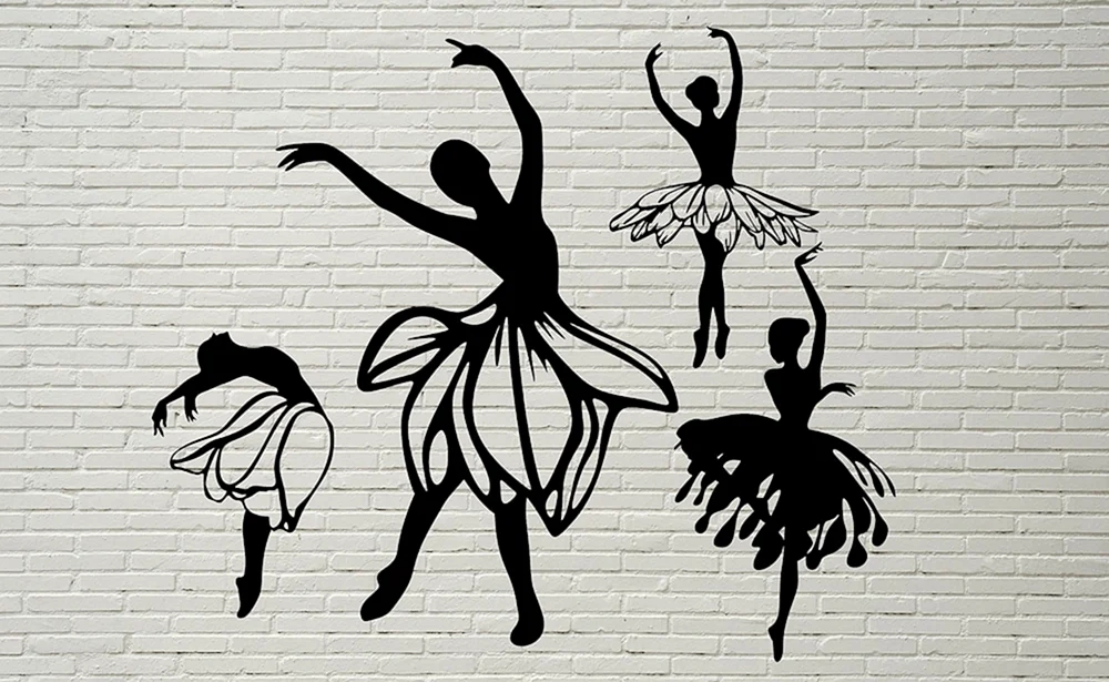 Ballerina-Silhouette. zum Ausschneiden