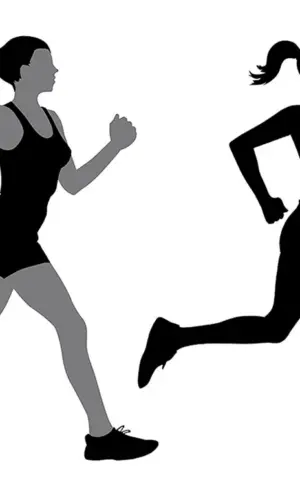Laufendes Mädchen Silhouette