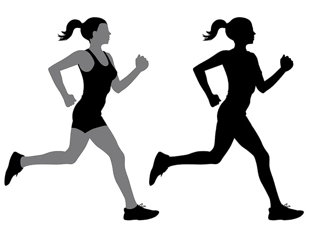 Laufendes Mädchen Silhouette