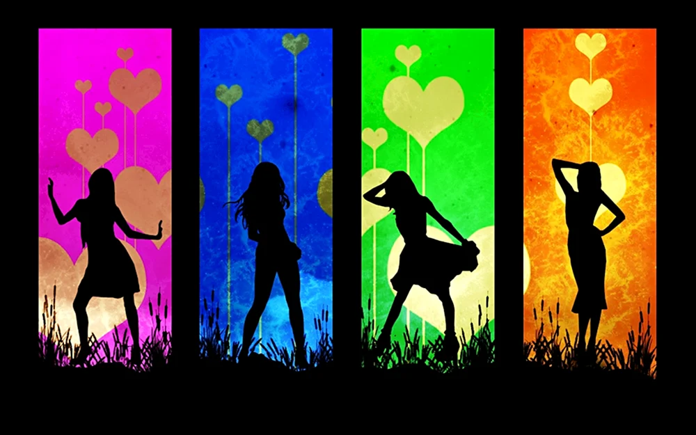 Mädchensilhouette