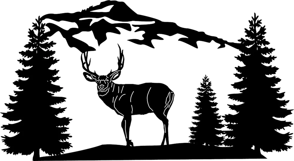 Silhouetten von Natur und Tieren