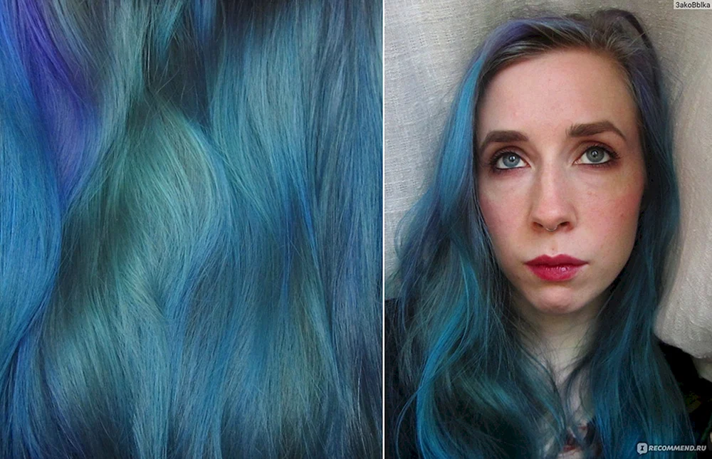 Blaue ausspülbare Farbe