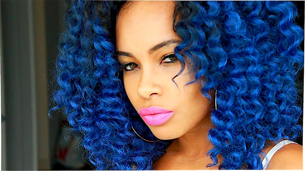 Blaue Locken