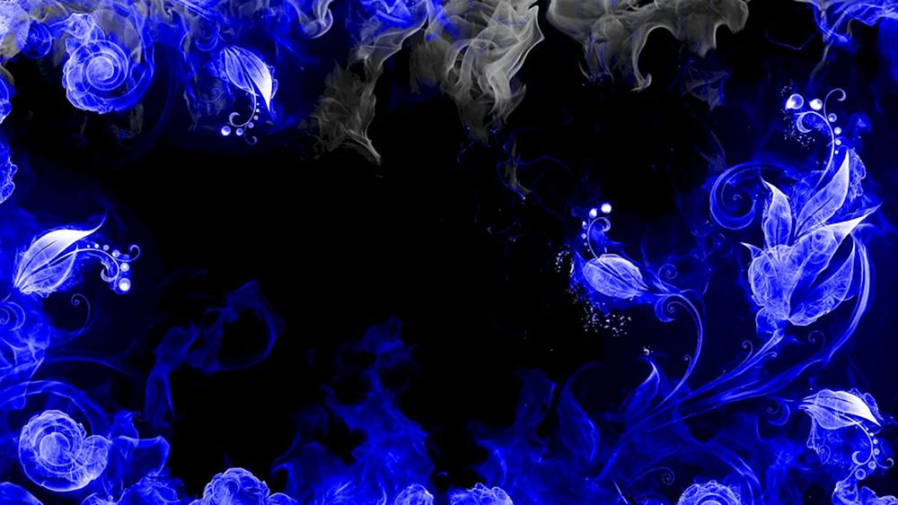 Blaue Tapete