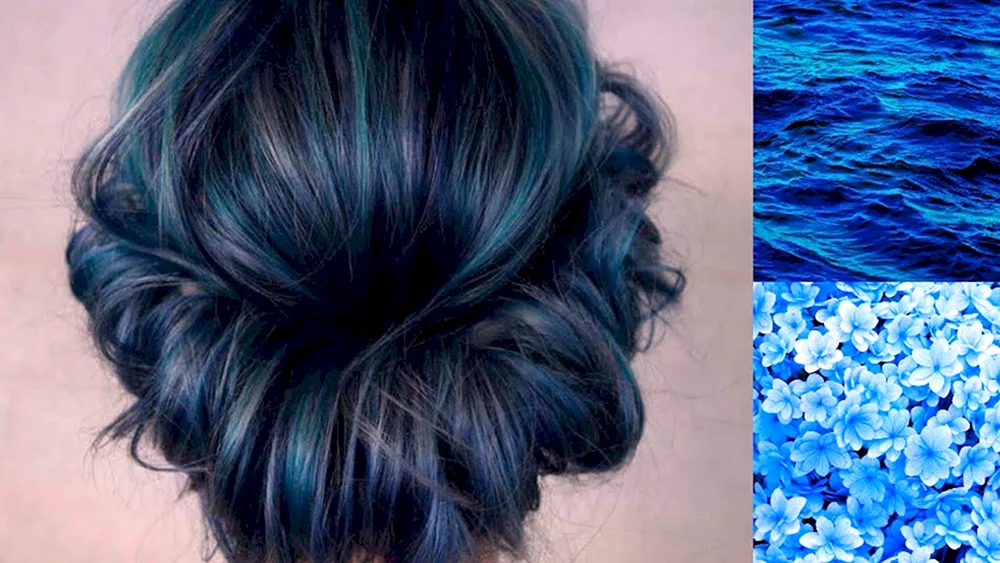 Blaue Haare