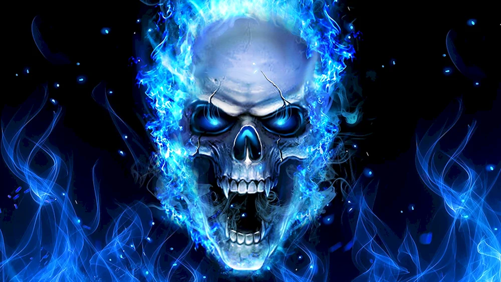 Blauer Totenkopf