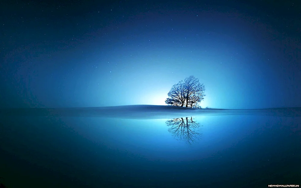 Blaue Landschaft