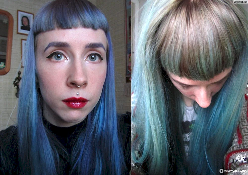 Blaues Haartonikum