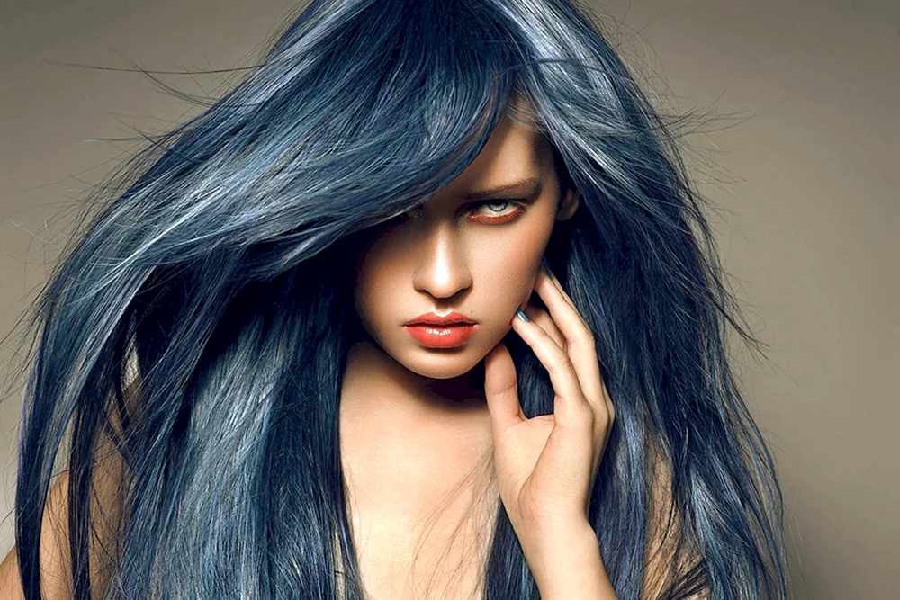 Blaue Haarfarbe