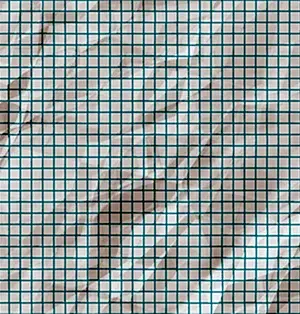 Scan eines karierten Blattes Notizbuchpapier