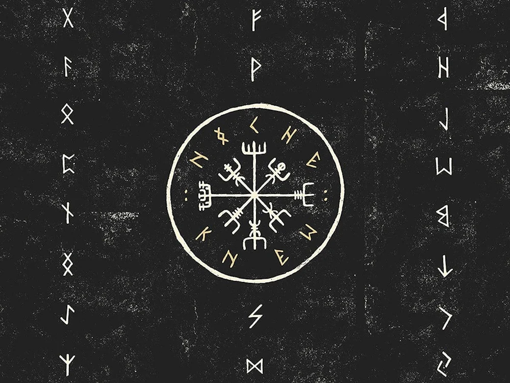 Skandinavische Runen Vegvisir-Symbol