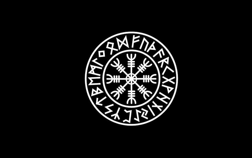 Skandinavische Runen vegvisir Symbol