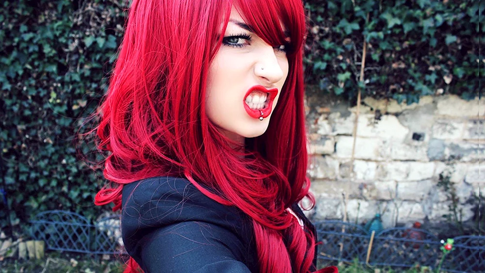 Blondes rotes Haar rot