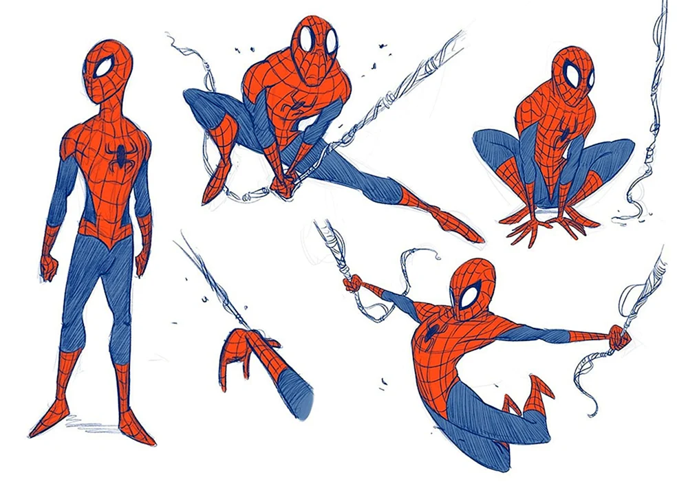 Skizze Spiderman Comic