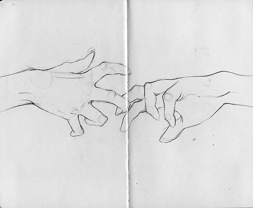 Gekreuzte kleine Finger