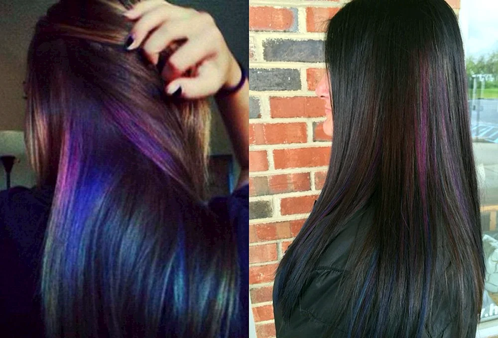 Hidden colouring on short hair