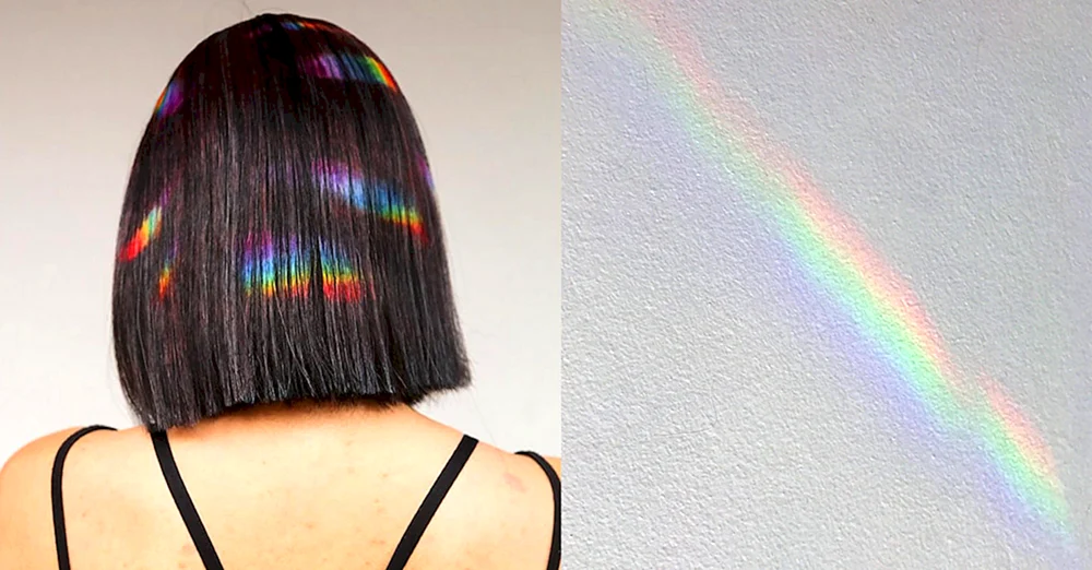 Versteckte Haarfärbung auf dunklem Bob-Haar