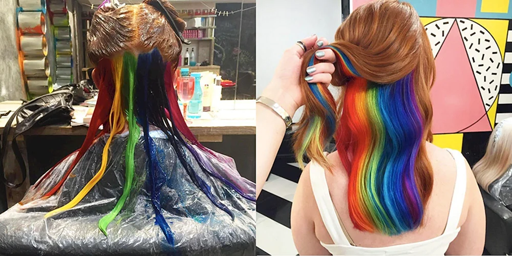 Versteckte Färbung auf blondem Haar