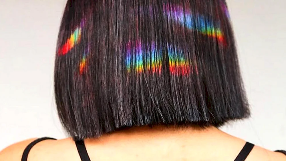 Versteckte Haarfärbung auf langem Haar