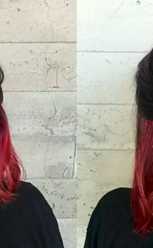 Versteckte Haarfärbung auf dunklem Haar
