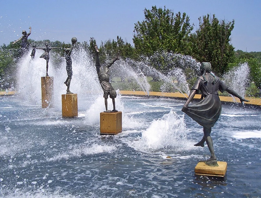 Skulptur Fountain Mustangs Las Colinas.