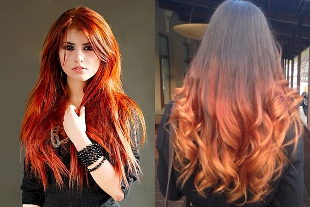 Heißes rotes Haar färben
