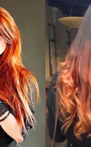 Komplexe rote Haarfärbung