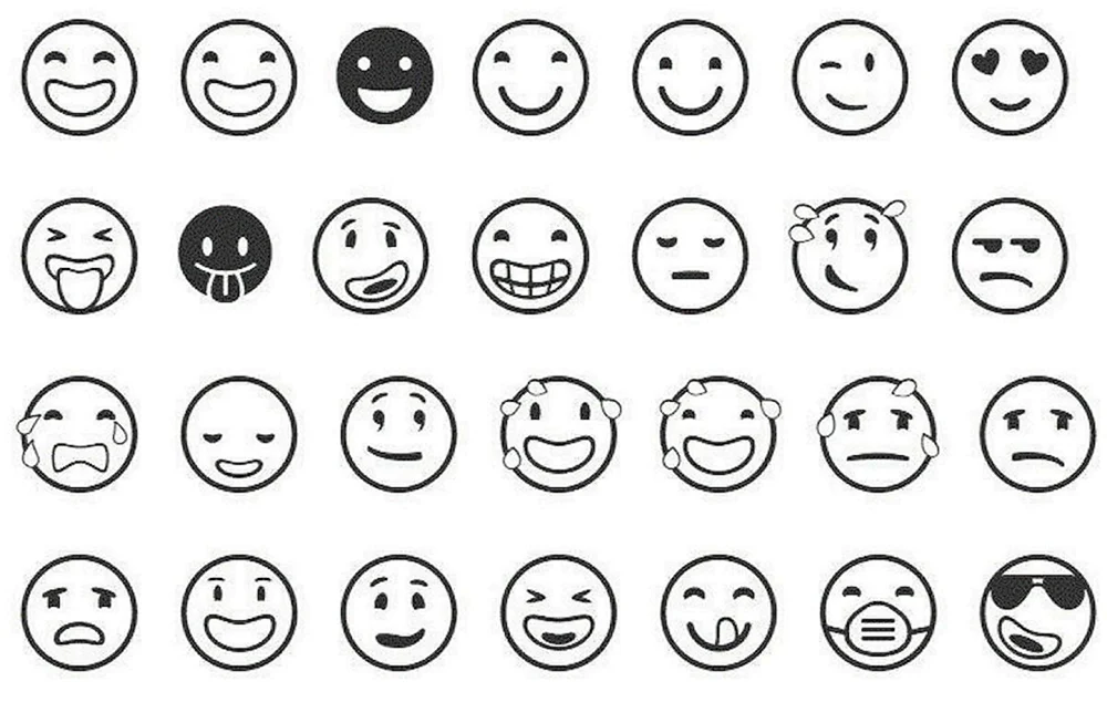Aufkleber - Smiley-Gesichter