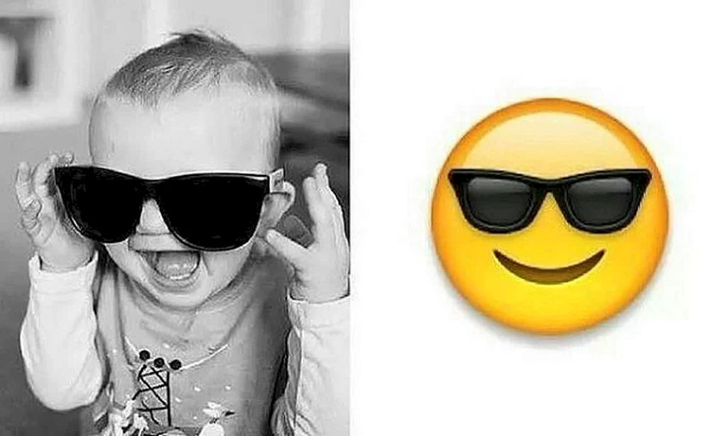 Smiley mit Brille