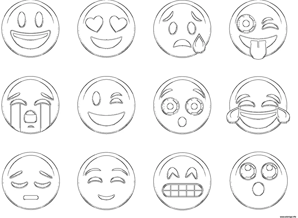 Smiley Bilder zum Ausmalen