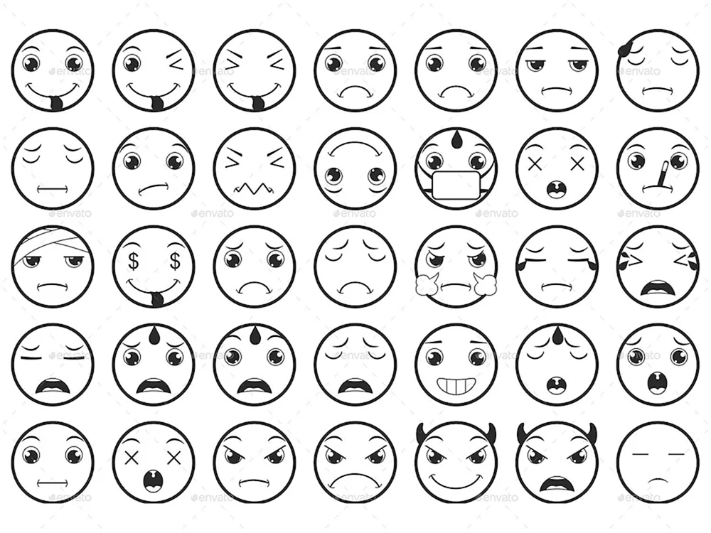Smiley Bilder zum Ausmalen