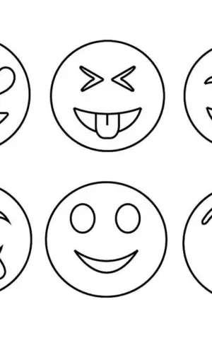 Smiley-Gesichter zum Ausmalen