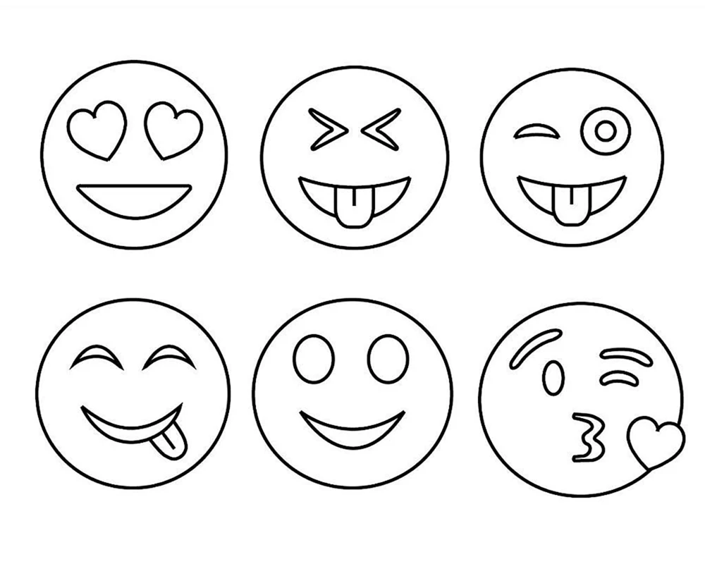 Smiley-Gesichter zum Ausmalen