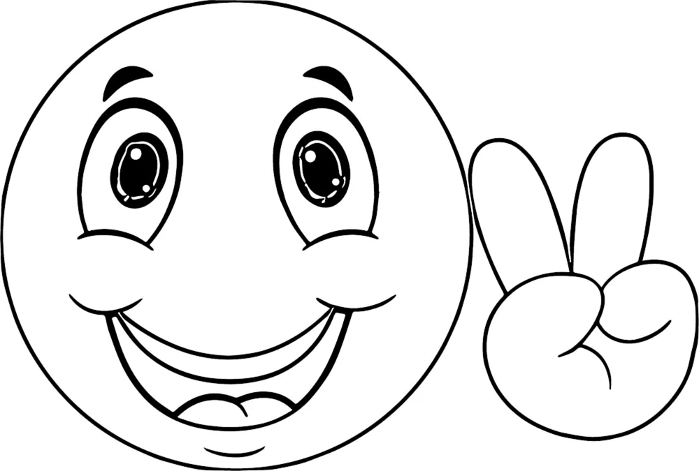 Smiley-Gesichter zum Ausmalen