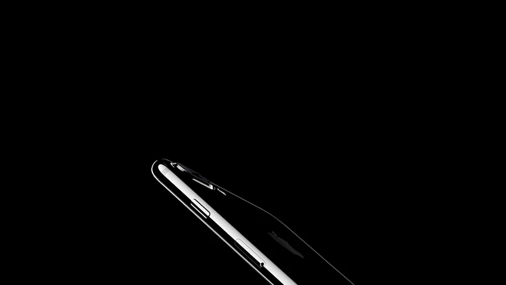 Smartphone auf schwarzem Hintergrund
