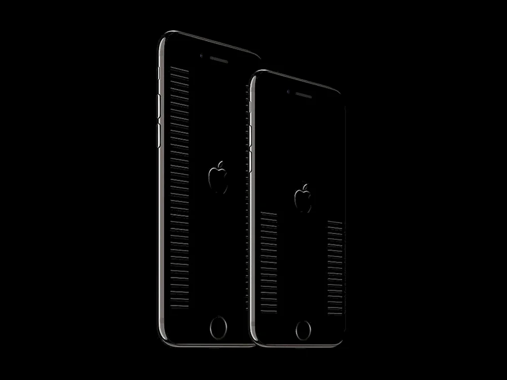 Smartphone auf schwarzem Hintergrund