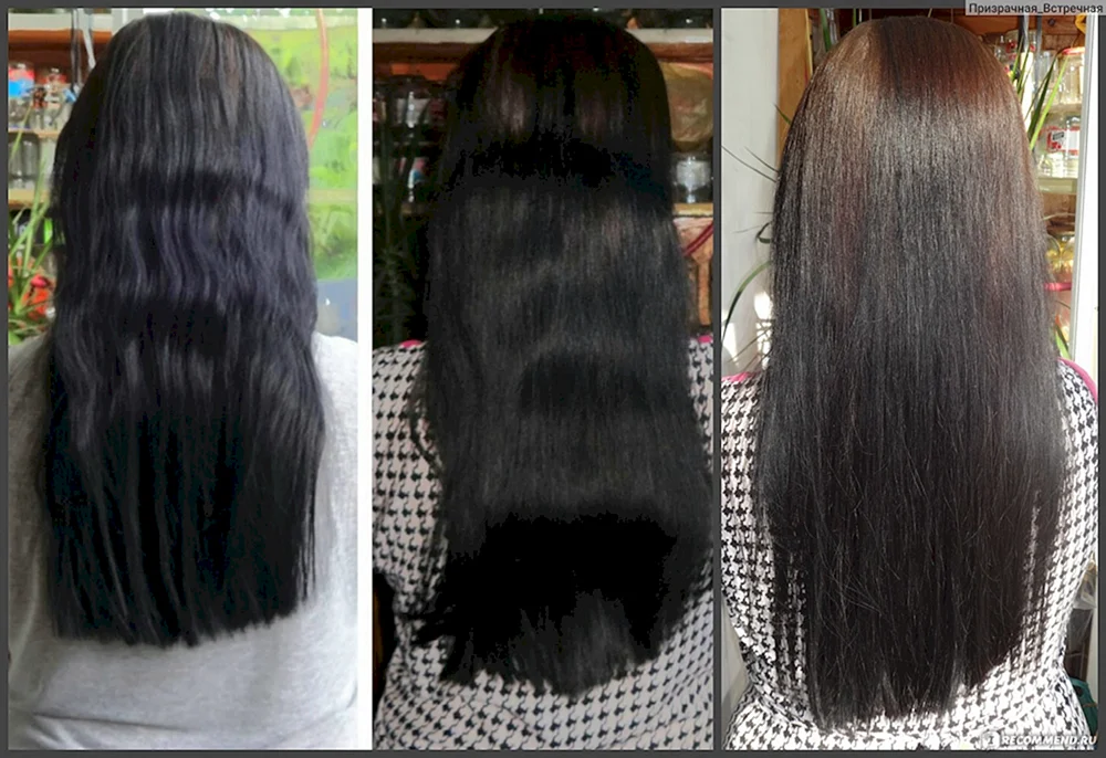 Schwarze Haarfarbe auf dunkler Kare