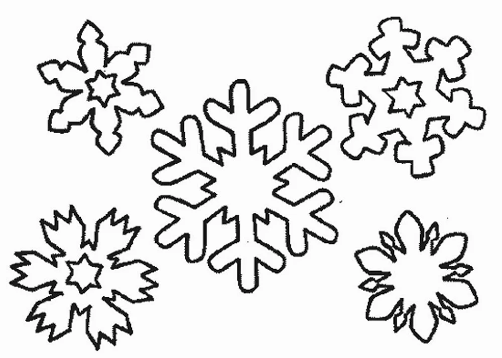 Schneeflocken mit Bleistift