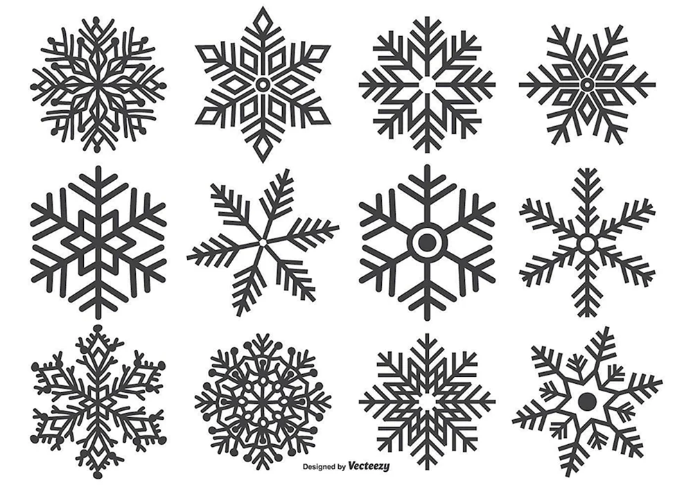 Schneeflocken ausmalen