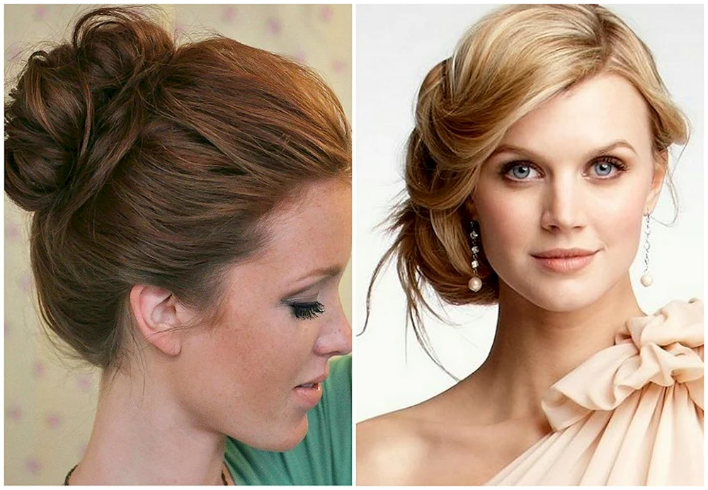Gesammelte Frisuren für mittleres Haar